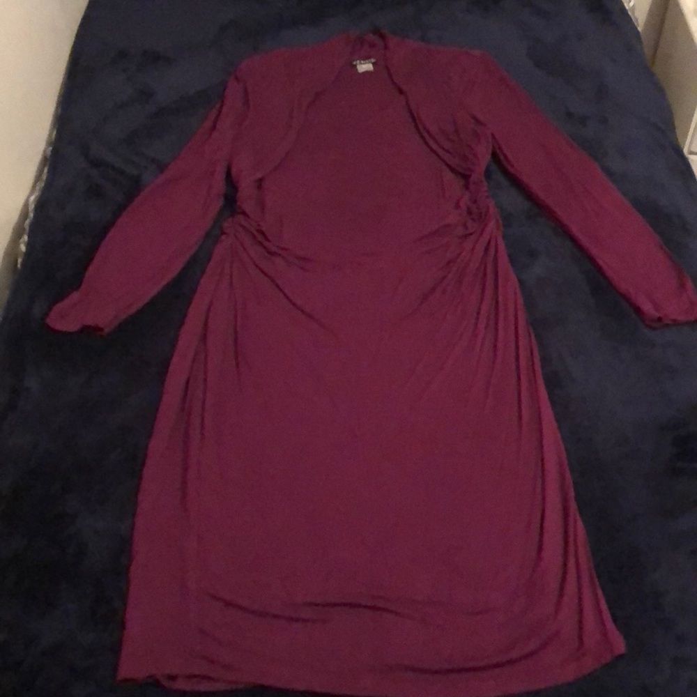 Plum faux shrug dress (Venus)
